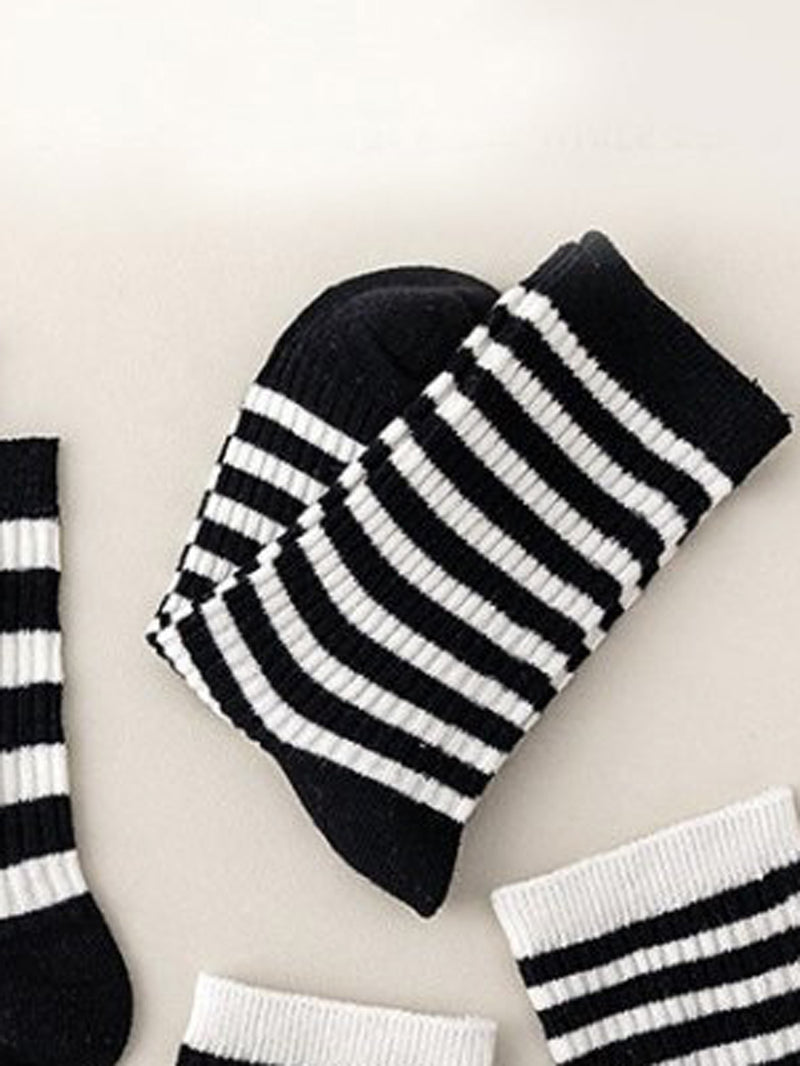 Black & White Striped Socks