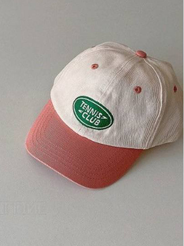 Embroidered Tennis Club Cap in Pink