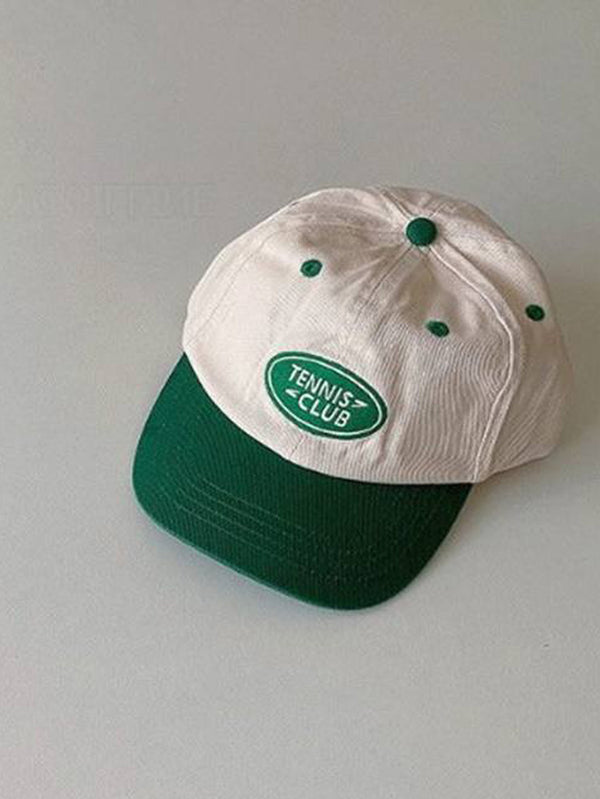Embroidered Tennis Club Cap in Green