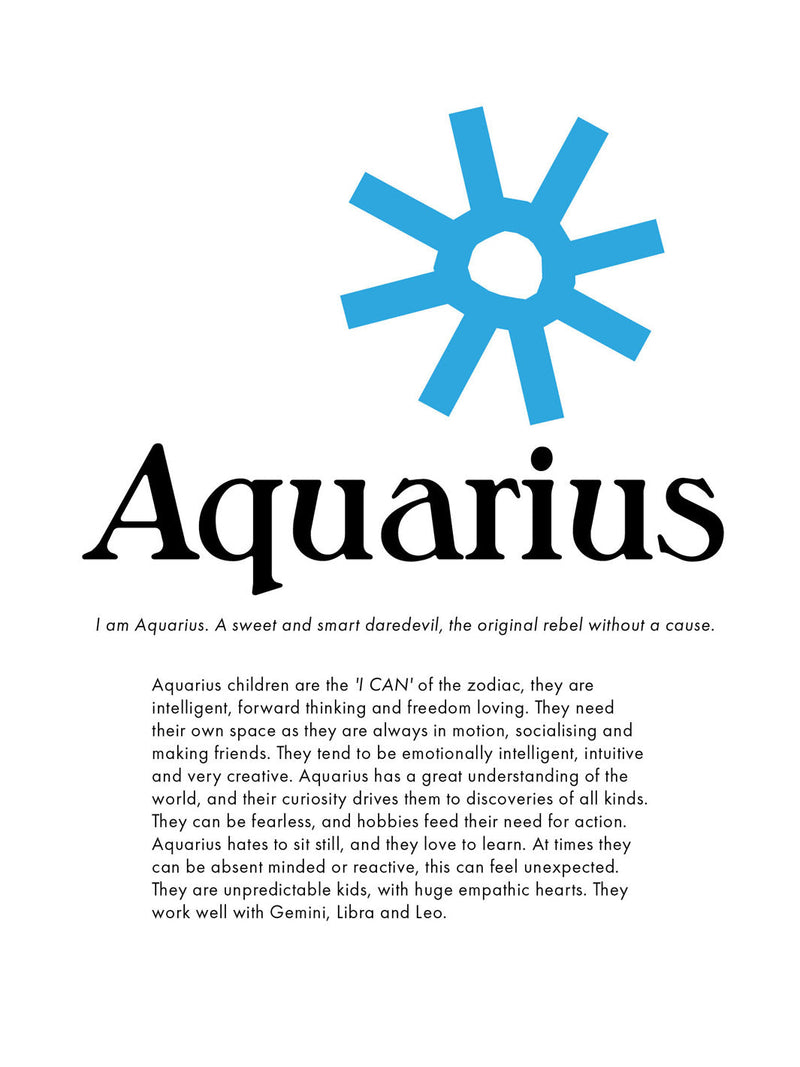 Star Sign Print - Aquarius
