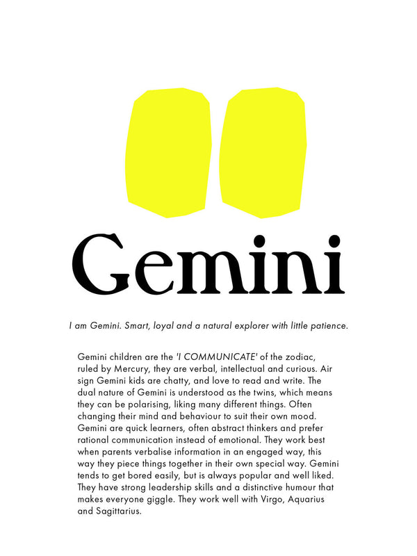 Star Sign Print - Gemini