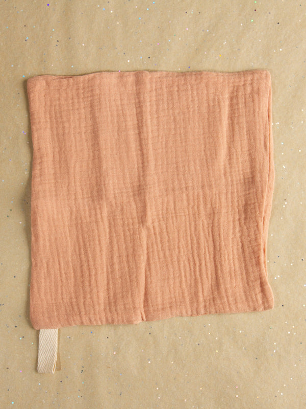 Cotton Muslin Wash Cloth in Dusty Rose
