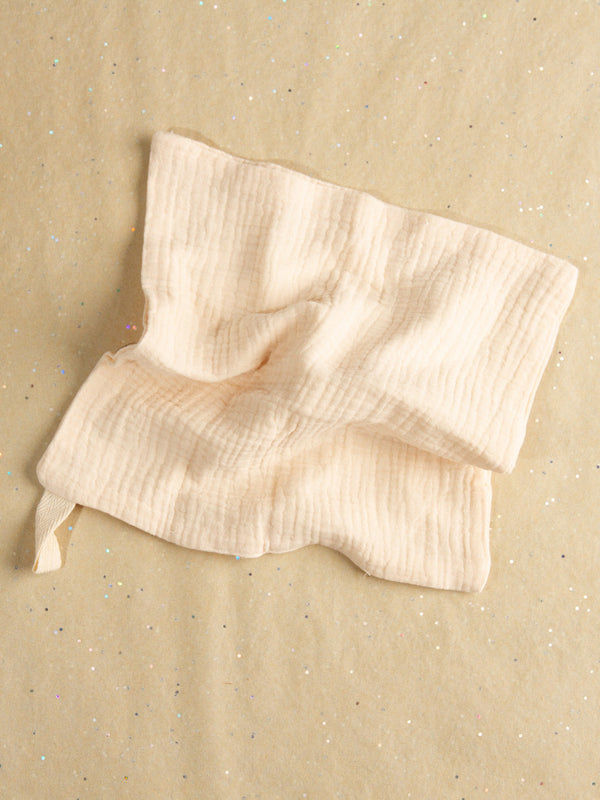 Cotton Muslin Wash Cloth in Cream