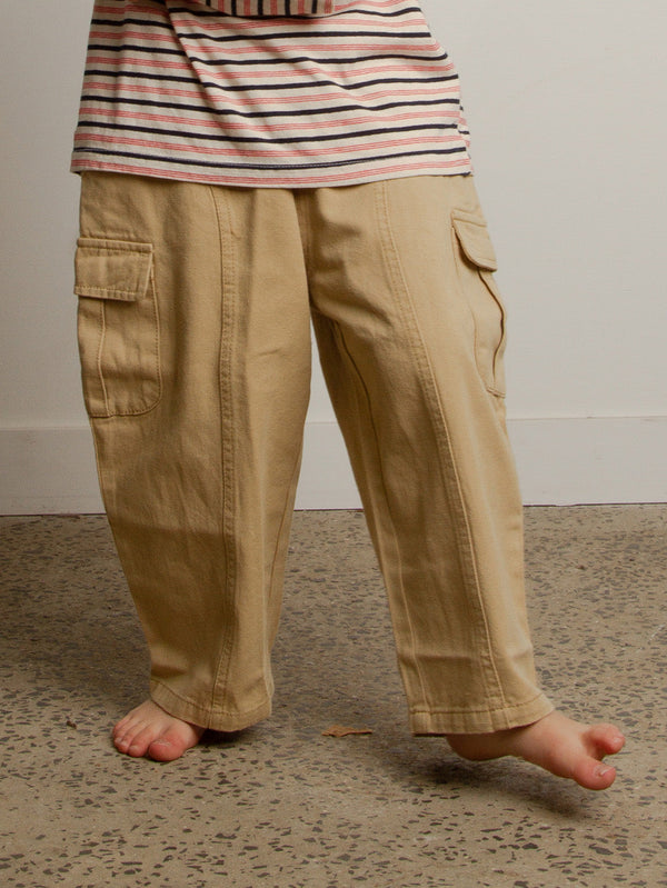 Oversized Cargo Pants in Natural