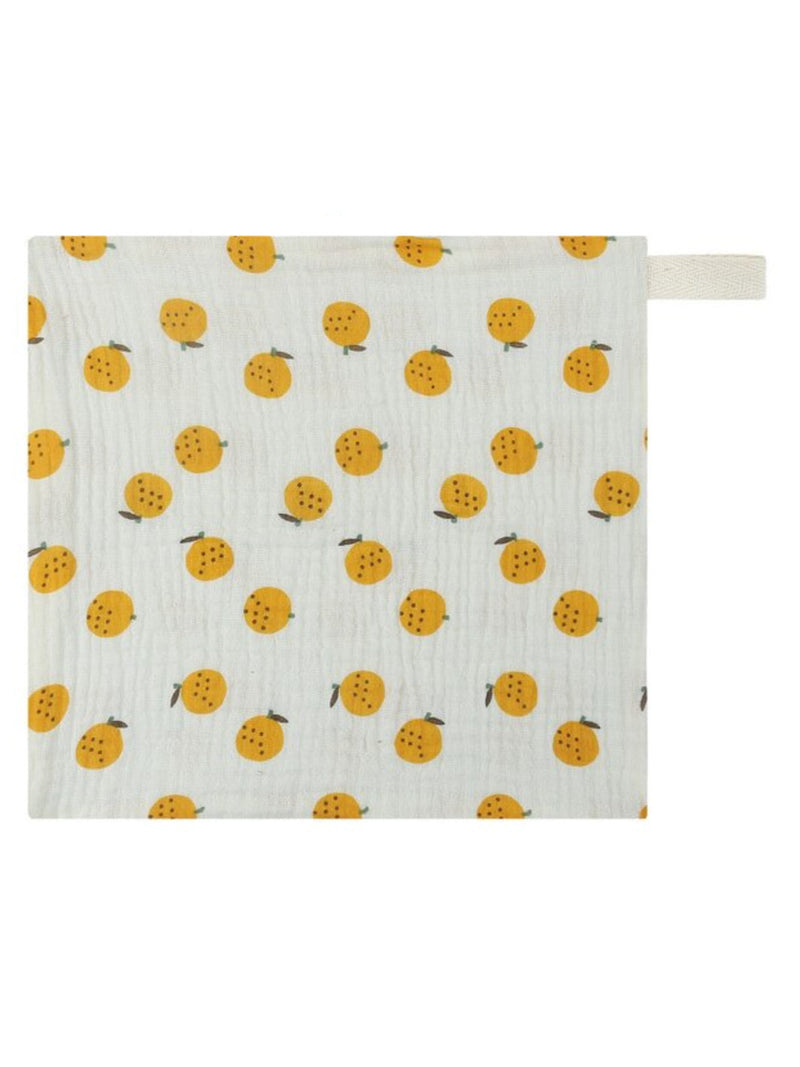 Cotton Muslin Wash Cloth in Citrus