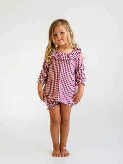Bloomer Set in Red Gingham