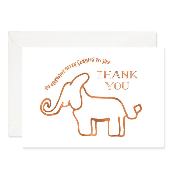 Elephant Never Forgets Thankyou Card