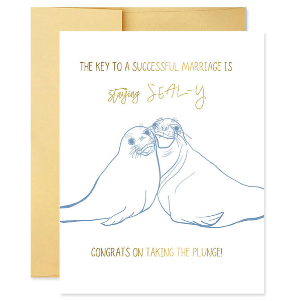 Stay Seal-y Wedding Card