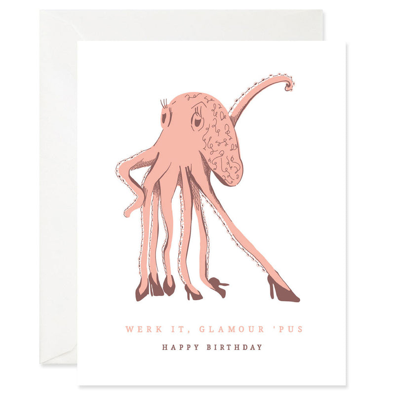 Glamour 'Pus Birthday Card